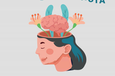 Ilustración sobre neurodivergencia. Chica que piensa de manera diferente Cerebro neurodivergente